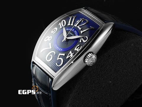 FRANCK MULLER 法蘭穆勒 Curvex CX CX36 酒桶型 不鏽鋼材質 三維曲線藍色面盤 2025年保單 台灣公司貨 自動上鍊  36.5 x 52.65 mm