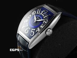FRANCK MULLER 法蘭穆勒 Curvex CX CX36 酒桶型 不鏽鋼材質 <font color="#0582f5">三維曲線藍色面盤</font> <font color="#ff0000">2025年保單 台灣公司貨 自動上鍊</font>  36.5 x 52.65 mm