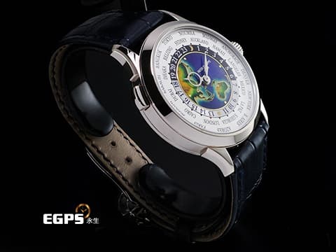 Patek Philippe 百達翡麗 PP錶 Complications 複雜功能時計 World Time 5231G-001 18K白金材質&nbsp;大明火掐絲琺瑯錶面（東南亞與大洋洲）世界時區、24小時、日夜顯示&nbsp;2022年保單 僅試戴收藏極新品&nbsp;自動上鍊 38.5mm