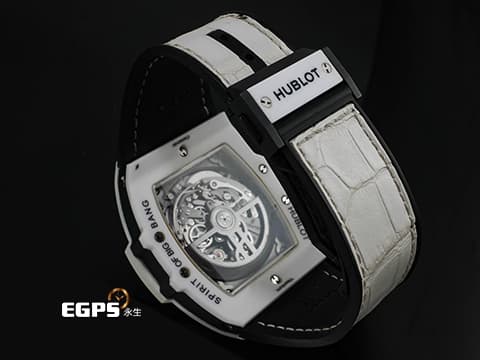 HUBLOT 宇舶 Spirit of Big Bang White Ceramic 大爆炸 靈魂系列 641.HX.0173.LR 白色陶瓷材質錶殼&nbsp;計時碼表 酒桶型 2020年卡&nbsp;自動上鍊 42mm