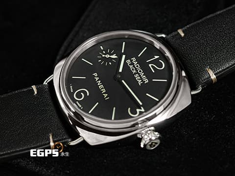 PANERAI 沛納海 Radiomir Black Seal PAM00183 黑豹 經典三明治夜光面盤 不鏽鋼 小秒針 復古 洋蔥頭錶冠 PAM183&nbsp;台灣公司貨&nbsp;手上鍊 45mm