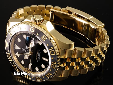 ROLEX 勞力士 GMT-Master II 蠔式 格林威治型 126718 GRNR 兩地時間 18K黃金材質 126718 GRNR 灰黑雙色陶瓷錶圈 皮蛋圈 2025年保卡 紀念型（Jubilee）五銖錶帶 &nbsp;自動上鍊 40mm