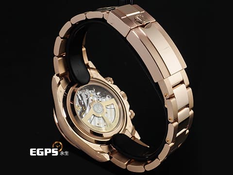 ROLEX 勞力士 Cosmograph Daytona 宇宙計時型 迪通拿 126525 18K永恆玫瑰金 Lemans 利曼100週年 黑色陶瓷視距儀刻度錶框搭配紅色「100」字樣&nbsp;2026年保卡 透明錶背&nbsp;賽車錶 自動上鍊 40mm