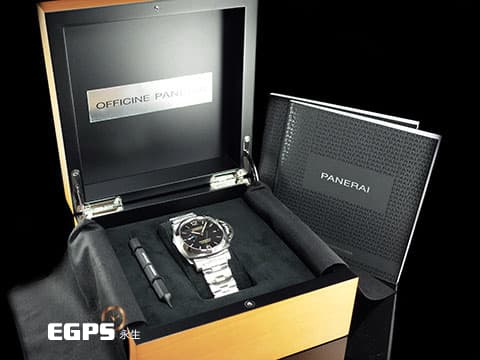 PANERAI 沛納海 Luminor Marina 1950 PAM00722 三日鍊 PAM722 小秒針 菸草色時標 經典三明治面盤 透明錶背 鍊帶款 2021年保單 台灣公司貨 自動腕錶 42mm