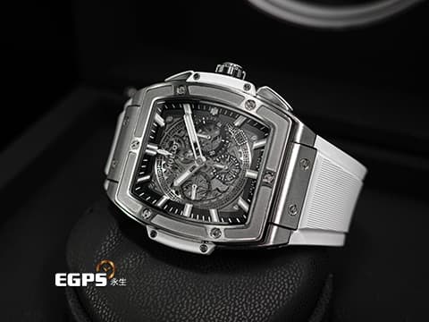 Hublot 宇舶 Split of Big Bang Titanium 大爆炸 靈魂系列 601.NE.0172.LR.JPN17 鈦金屬 鏤空面盤 計時碼表 2019年保單 自動上鍊 45mm