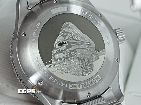 MONTBLANC 萬寶龍 1858 Iced Sea 系列 MB129373 綠色冰河紋面盤 陶瓷外圈 綠水鬼&nbsp;不鏽鋼 大三針 2026年保單&nbsp;潛水錶 自動上鍊 41mm