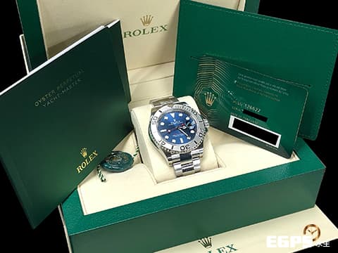 ROLEX 勞力士 Yacht-Master 40 蠔式 遊艇名仕型 126622 亮藍色面盤 不鏽鋼 大三針 PT950 鉑金刻度錶圈 不鏽鋼 2024年底保卡 自動上鍊 40mm
