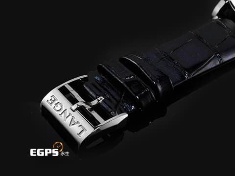 A. LANGE &amp; SÖHNE 朗格 Little Lange 1 Moon Phase 182.086 18K白金材質 深藍色砂金石面盤&nbsp;2024年保單&nbsp;手動上鏈 36.8mm