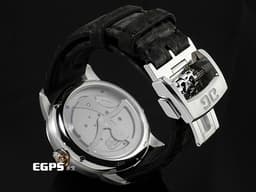 GLASHUTTE ORIGINAL 格拉蘇蒂 Pano PanoMaticLunar 1-91-04-01-03-62 950鉑金材質<font color="#05f0f0"> 偏心月相 德式經典大日期窗 鍍黑色銠飾紋飾紋鏤空面盤 雙鵝頸 </font><font color="#FF0000"> 2025保單 限量200支&nbsp;</font> 自動上鍊 42mm
