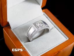 天然鑽石 白K金  圓鑽 主石1.15CT 天然真鑽 男戒 豪華配鑽 Ｋ金鑽戒