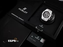 HUBLOT 宇舶 Big Bang Unico 45 White Ceramic 大爆炸 411.HX.1170.RX <font color="#f7f7f7">白陶瓷&nbsp;&nbsp;鏤空面盤</font> 三日鍊 飛返 計時碼錶&nbsp;<font color="#ff0000">2019年台灣公司貨</font>&nbsp;自動上鍊 45mm
