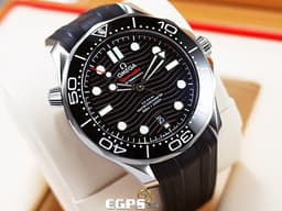 OMEGA 歐米茄 Seamaster 海馬系列 21032422001001 同軸擒縱  不鏽鋼材質&nbsp;<font color="#05f0f0">黑色橡膠錶帶海馬 黑海馬</font><font color="#FF0000"> 2019年保單 </font> 專業潛水錶300米防水 42mm