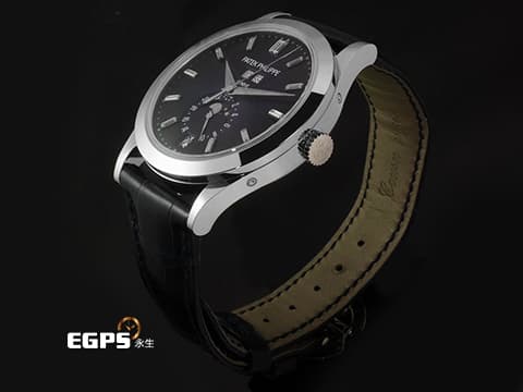 Patek Philippe 百達翡麗 PP錶 Complications Annual Calendar 複雜功能時計 5396G-017 年曆錶 月相盈虧 漸層藍色面盤 原廠鑲嵌鑽石時標&nbsp;18K白金材質 2025年保單 已貼膜&nbsp;自動上鍊 38.5mm