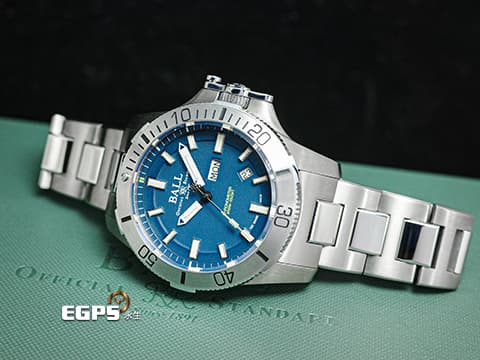 BALL WATCH 波爾錶 Engineer Hydrocarbon 工程師 DM2276A-S2CJ-BE&nbsp;藍色面盤&nbsp;星期日期顯示 不鏽鋼&nbsp;自體發光氚氣燈管指針、時標&nbsp;專利鍘刀式護橋 潛水錶 2024年台灣公司貨&nbsp;自動上鍊 42mm