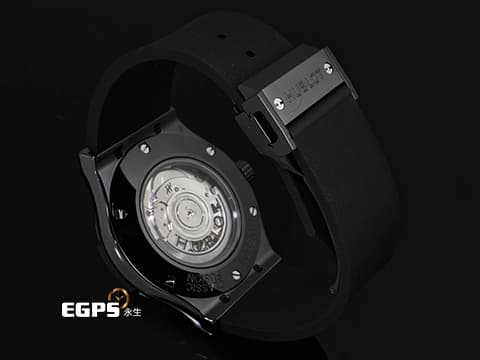 HUBLOT 宇舶 Classic Fusion 經典融合 511.CM.7170.RX 黑陶瓷材質&nbsp;啞光黑色面盤 大三針 2025年保單 自動上鍊 45mm