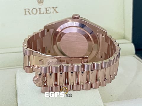 ROLEX 勞力士 DAY-DATE 218235 18K永恆玫瑰金材質  極為稀少的虎紋面盤 絕對一流質感！  此錶歡迎各路錶友以 PP、AP、勞力士 來店交換，本店將以最高價評估～ 自動上鍊 41mm