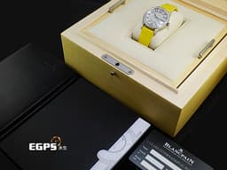 BLANCPAIN 寶鉑 Ladybird 3660 1954 Y55B&nbsp;<font color="#ff00ff">18K白金材質</font>&nbsp;<font color="#05f0f0">白色珍珠貝母面盤 原廠鑲嵌鑽石錶圈</font>&nbsp;<font color="#FF0000">2023年保卡 未使用品</font>自動上鍊 34.9mm