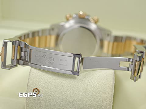 ROLEX 勞力士 Cosmograph Daytona 宇宙計時型 迪通拿 116523NG&nbsp;珍珠貝母錶面&nbsp;塘金計時盤 鑽石時標&nbsp;18K黃金 半金款 計時碼表 116523 NG&nbsp;亂碼字頭 自動上鍊 賽車錶&nbsp;40mm