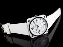 Bell &amp; Ross 柏萊士 BRS-98-WCS 白色精密陶瓷 石英機芯  39mm