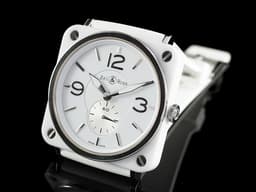 Bell &amp; Ross 柏萊士 BRS-98-WCS 白色精密陶瓷 石英機芯  39mm