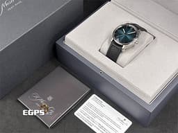 H.MOSER &amp; CIE 亨利慕時 PIONEER CENTRE SECONDS 開拓者 3200-1214 不鏽鋼材質 <font color="#03f6f9">藍色瀉湖煙燻面盤 </font> <font color="#FF0000">2025年保單卡</font>&nbsp;大三針 自動上鍊 42.8mm