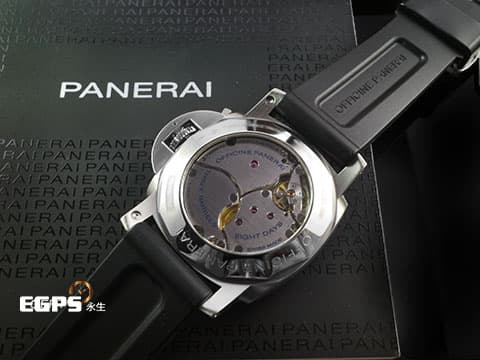PANERAI 沛納海 luminor 8 Days GMT PAM233 黑色三明治面盤 日夜顯示 高圓弧藍寶石水晶鏡面 PAM00233 8日鍊&nbsp;手上鍊 44mm