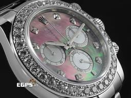 ROLEX 勞力士 Cosmograph Daytona 宇宙計時型 迪通拿 126579RBR 18K白金材質 <font color="#05f0f0">原廠鑲嵌36顆鑽石錶圈、8顆鑽石時標 鮮明對比黑、白兩色珍珠貝母面盤&nbsp;</font><font color="#FF0000">2026年保卡&nbsp;</font>賽車計時碼表&nbsp;自動上鏈 40mm