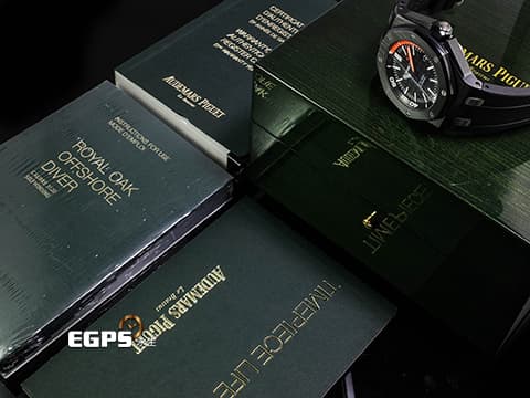 Audemars Piguet 愛彼 AP錶 Royal Oak Offshore Diver 皇家橡樹離岸型 潛水錶 陶瓷材質 15707CE 橘呆 橘色潛水刻度 分針指針&nbsp;專賣店限定款 數量稀少 自動上鏈&nbsp;42mm