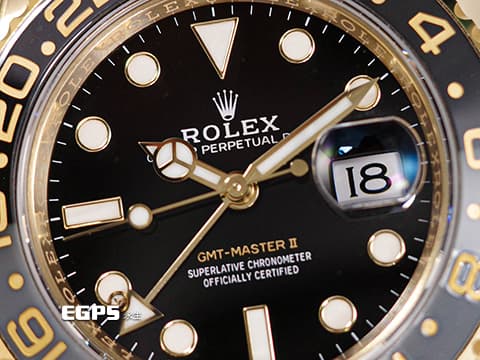 ROLEX 勞力士 GMT-Master II 蠔式 格林威治型 126718 GRNR 兩地時間&nbsp;18K黃金材質&nbsp;126718GRNR 灰黑雙色Cerachrom陶質字圈&nbsp;皮蛋圈&nbsp;2025年保單 紀念型五珠（Jubilee）錶帶 自動上鍊 40mm