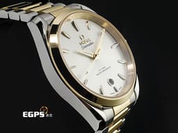 OMEGA 歐米茄 Seamaster 海馬 Aqua Terra 150 系列 22020382002002&nbsp;<font color="#f7df45">Moonshine金材質 半金款 搭配銀白色太陽紋面盤</font>&nbsp;<font color="#FF0000">2026年保卡 僅試戴極新品 台灣公司貨</font>&nbsp;自動上鍊 38mm