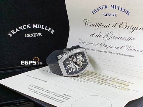 Franck Muller 法蘭穆勒 FM錶 Vanguard Yachting 遊艇系列 Dragon King Limited Edition 龍王&nbsp;限量188只&nbsp;精鑲鑽圈、面盤&nbsp;V45 YT SC DT AC NR 酒桶型 不鏽鋼 自動腕錶  44x54mm