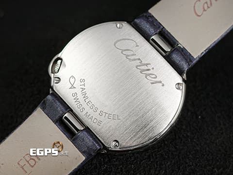 CARTIER 卡地亞 Ballon Blanc de Cartier&nbsp;白氣球 原鑲鑽圈 W4BL0003 不鏽鋼 2022年保單&nbsp;石英腕錶 30mm