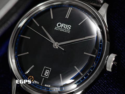 ORIS 豪利時 John Coltrane 爵士限量錶 7681 深藍色面盤&nbsp;0173376814084 不鏽鋼 大三針 藍寶石金魚缸風防&nbsp;限量1000只&nbsp;2025年保卡&nbsp;自動上鍊 38mm