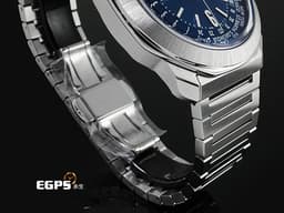 BVLGARI 寶格麗 Octo Roma WorldTimer 103762 不鏽鋼材質 <font color="#05f0f0">世界時區顯示</font>&nbsp;<font color="#e0fdff">霧面藍色巴黎釘紋錶盤 快拆功能錶帶 自由切換鏈帶、膠帶風格搭配</font><font color="#FF0000">&nbsp;2025年保卡</font>&nbsp;自動上鍊 41mm