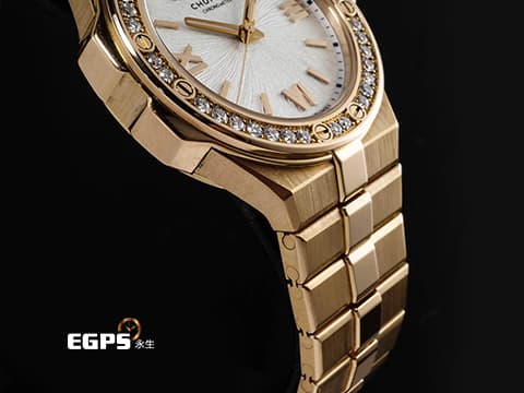 CHOPARD 蕭邦 Alpine Eagle 33 雪山傲翼 阿爾卑斯雄鷹 295384-5001 18K玫瑰金材質 原廠鑲嵌鑽石錶圈&nbsp;銀白色螺旋放射紋面盤 大三針&nbsp;2023年保單 新錶定價：1,600,000元&nbsp;自動上鍊 33mm