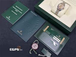 ROLEX 勞力士 Datejust 179173 DJ26 18K黃金材質 半金款 蠔式&nbsp;<font color="#05f0f0">金色紀念雕紋面盤 原廠鑲嵌鑽石時標 </font>自動上鏈&nbsp;26mm