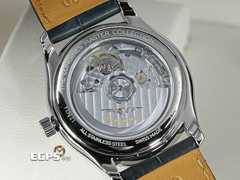 LONGINES 浪琴 Master Collection 名匠 巨擘系列 L28434932&nbsp;緞面紋鮭魚面盤 雕鑿式復古字體時標&nbsp;小秒針 不鏽鋼&nbsp;2023年台灣公司貨&nbsp;自動上鍊 38.5mm