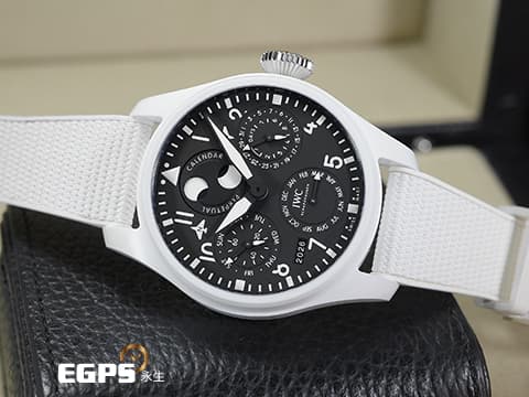 IWC 萬國錶 Big Pilot's Perpetual Calendar 大飛行員 TOP GUN 海軍空戰部隊 IW503008&nbsp;太浩湖 特別版 白陶瓷 七日鍊 萬年曆 月相盈虧 大飛&nbsp;2023年台灣公司貨&nbsp;飛行錶 自動上鍊 46.5mm