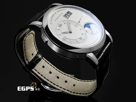 A. LANGE &amp; SÖHNE 朗格 Lange 1 Moonphase Platinum 192.025 P950鉑金材質 大日期窗、動力儲存顯示 日夜顯示月相功能&nbsp;2025年保單 僅試戴極新品&nbsp;手動上鏈 38.5mm