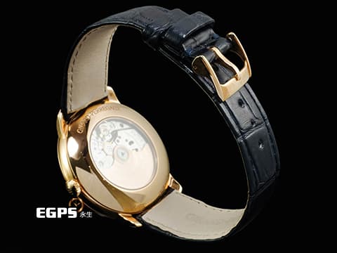 GIRARD-PERREGAUX 芝柏 GP 1966系列 49527-52-431-BB4A 18K玫瑰金材質 簡約、氣質設計風格 藍色太陽紋放射面盤&nbsp;2026年保卡 新錶訂價：606,000元&nbsp;自動上鏈 41mm