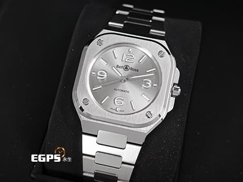 Bell &amp; Ross 柏萊士 Urban系列 BR-05 Grey Steel&nbsp;灰色太陽紋面盤&nbsp;中型 BR05A-S-GR-ST/SST 不鏽鋼 大三針&nbsp;2025年保單&nbsp;自動上鍊 36mm