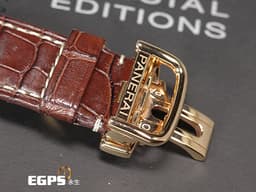 PANERAI 沛納海 Radiomir 8 Days GMT Oro Rosso<font color="#FF0000">&nbsp;</font>PAM00395 <font color="#9f3a0f">深棕色三明治夜光面盤 菸草面</font>&nbsp;玫瑰金 PAM395 八日鍊動能顯示 兩地時區 小秒針 日夜顯示 <font color="#ff0000">特製P.2002/10鏤空機芯，限量500只 典藏錶盒、限量證書</font>&nbsp;手<span style="font-size: 10pt;">上鍊 45mm</span>