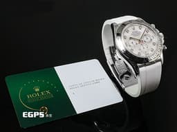 ROLEX 勞力士 Daytona 迪通拿 116519LN 計時碼表 <font color="#cadff0">珍珠貝母面盤 原廠鑽石時標</font> 18K白金 陶瓷錶圈 <font color="#ff0000">數量稀少Zenith機芯 已回勞力士原廠保養，延長保固至2028年2月</font>&nbsp;自動上鍊 40mm