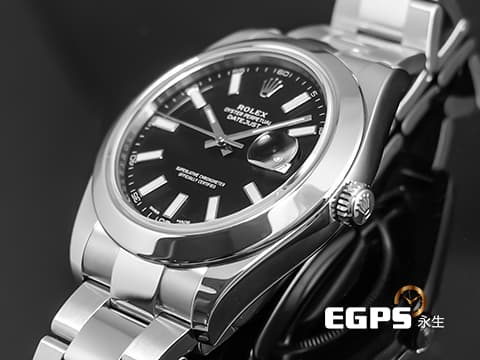 ROLEX 勞力士 Datejust 41 蠔式日誌型 126300 已停產稀少黑色面盤&nbsp;經典 DJ41 不鏽鋼&nbsp;2019年保單 蠔式（Oyster）三節錶帶 自動上鍊 41mm