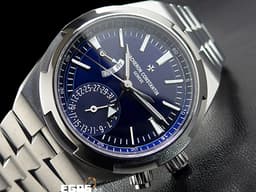 Vacheron Constantin 江詩丹頓 VC錶 OverSea Dual Time 縱橫四海 7900V/110A-B334 <font color="#2d7dd2">藍色太陽紋面盤</font>&nbsp;7900 V 兩地時區 日夜顯示 不鏽鋼<font color="#ff0000"> 2021年保單 快拆錶帶裝置 附原廠皮革錶帶、橡膠錶帶</font><font color="#FF0000">&nbsp;</font>自動上鍊 41mm