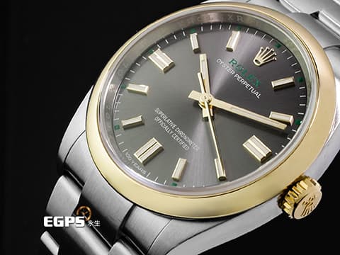 ROLEX 勞力士 Oyster Perpetual 36 蠔式恆動型 126003 OP36 不鏽鋼&amp;18K黃金材質 半金&nbsp;今年最新款 100週年紀念款 石板灰色太陽放射紋面盤 100週年字樣 勞力士綠色「ROLEX」字樣以及綠色方格時標&nbsp;2026年保卡 自動上鍊 36mm
