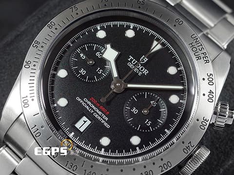 TUDOR 帝舵 Heritage Black Bay Chrono 79350 計時碼錶  2021保單「Born To Dare」天生敢為 貝克漢代言   自動上鍊 41mm