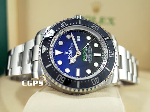 ROLEX 勞力士 Deepsea D-Blue 海使者 126660 DB 深海 水鬼王 漸層藍面盤 126660DB 陶瓷錶圈 2020年新式保卡 排氦氣閥 潛水錶 自動上鍊 44mm