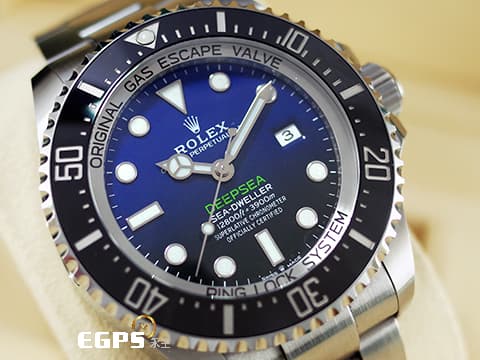 ROLEX 勞力士 Deepsea D-Blue 海使者 126660 DB 深海 水鬼王 漸層藍面盤 126660DB 陶瓷錶圈 2020年新式保卡 排氦氣閥 潛水錶 自動上鍊 44mm