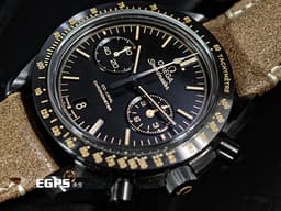 OMEGA 歐米茄 Speedmaster Chronograph 超霸 速霸 31192445101006 計時碼表 <font color=#4F4F4F>Dark Side of the Moon「月之暗面」陶瓷面盤</font> 黑陶瓷錶殼 <font color=#be9672>復古色刻度、夜光指針時標</font> 同軸擒縱 自動上鏈 44.25mm